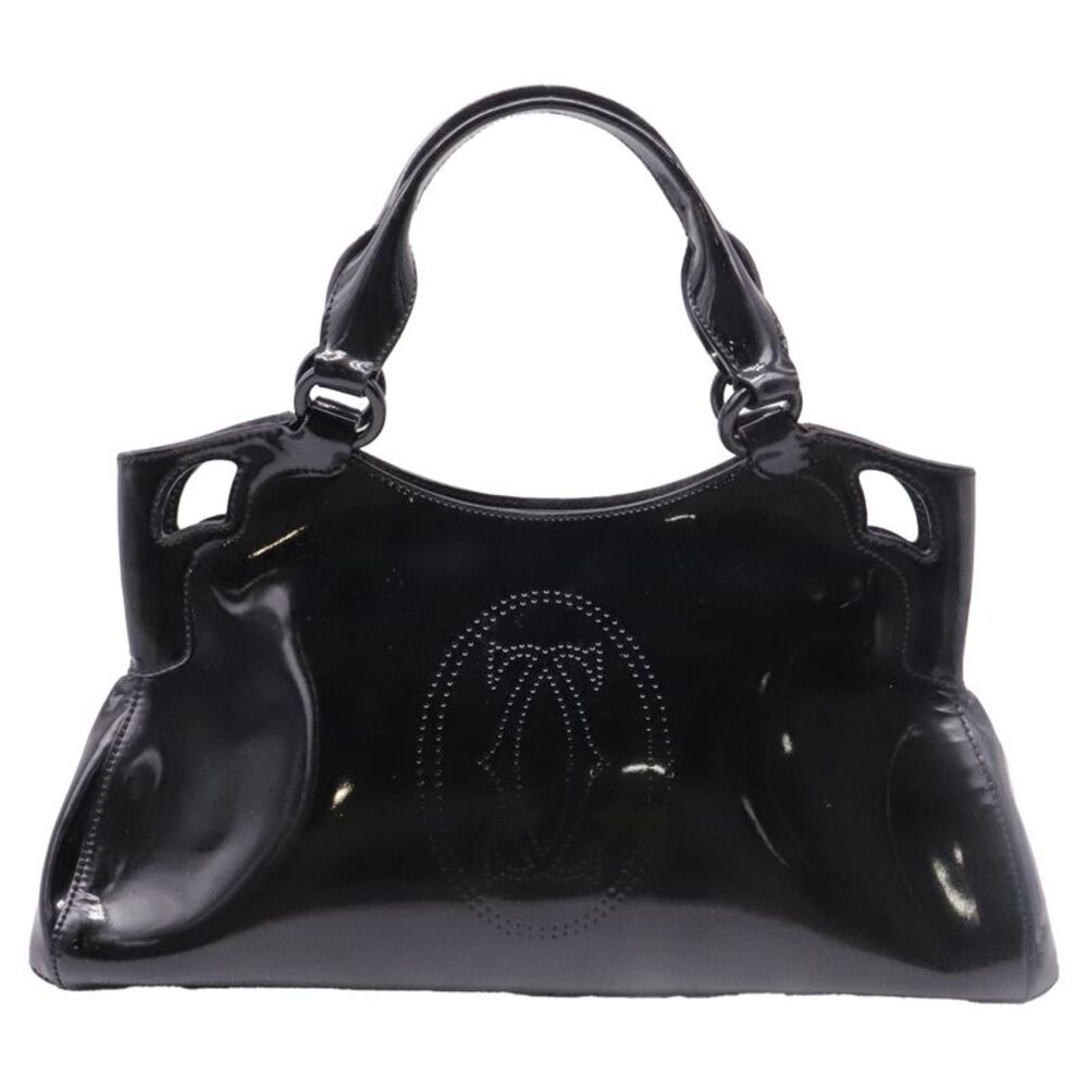 Cartier Small Marcello De Cartier Tote Bag in Black Patent Leather